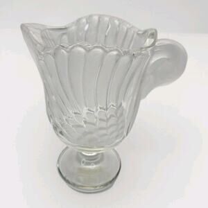 Vtg Mikasa Walther Crystal SWAN Pitcher Clear Frosted Feathers Made in Germany